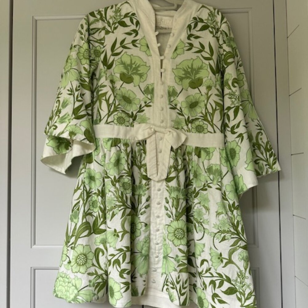 MESTIZA Carmen Mini Dress Green Floral